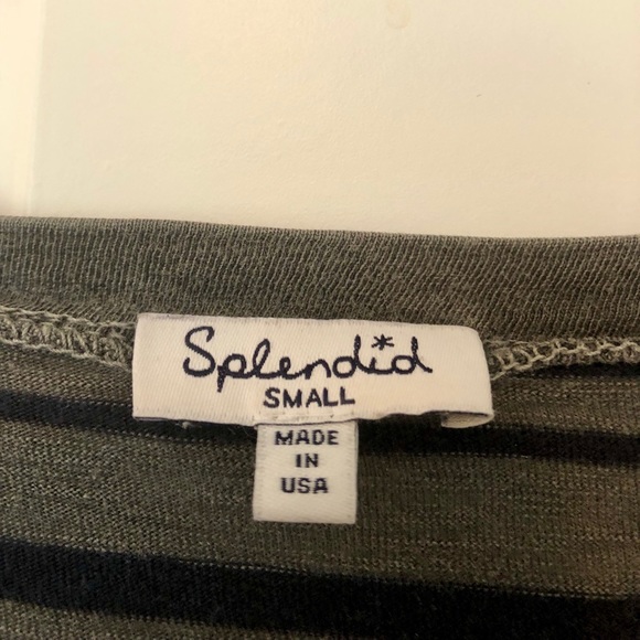 Splendid Striped Blue/Gray Top - Picture 3 of 4